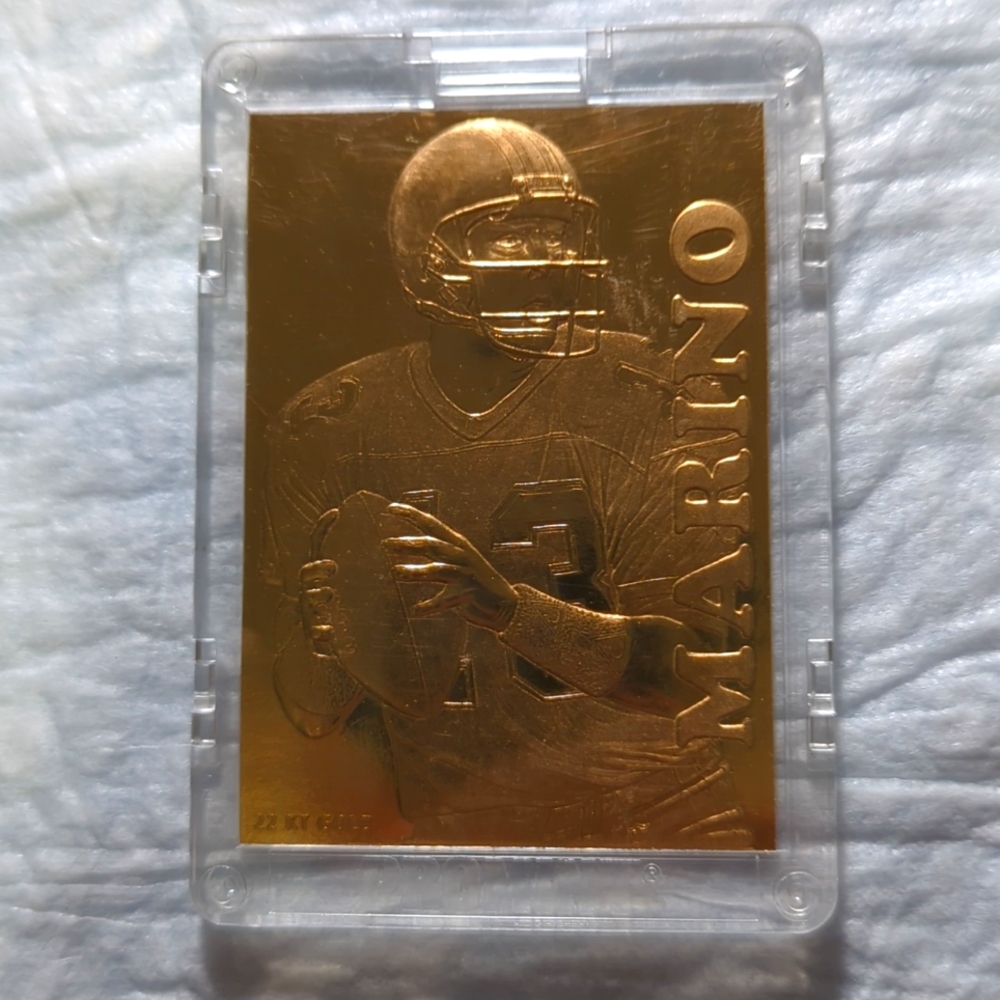 ProMint 22K Gold Dan Marino Miami Dolphins Football Card Rare Ser.# 013633 - Picture 10 of 11